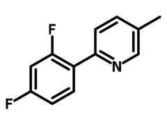 2-(2,4-Difluorophenyl)-5-methylpyridine chemical structure, CAS 583052-21-5