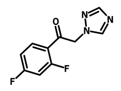 2,4-Difluoro-(1H-1,2,4-triazolyl)acetophenone chemical structure, CAS 86404-63-9
