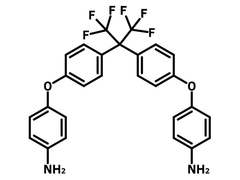 2,2-Bis[4-(4-aminophenoxy)phenyl]hexafluoropropane (4-BDAF) chemical structure, CAS 69563-88-8.