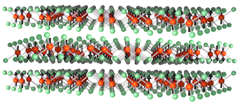 Chromium(III) iodide crystal structure layers