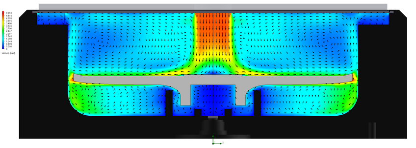 Previous designs of the spin coater chuck can encourage turbulent flow at the edges