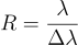 Spectral resolution equation