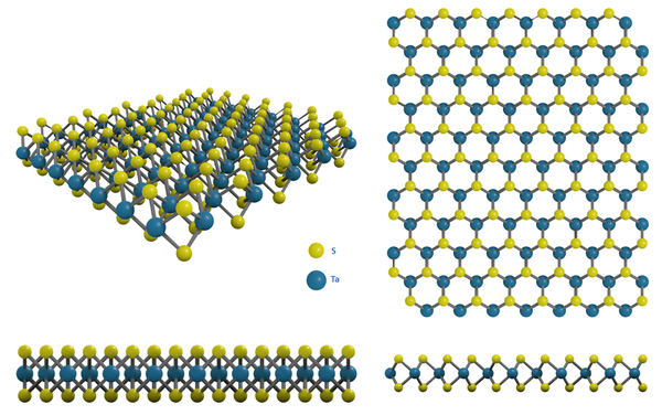 tantalum disulfide - TaS2 crystal structure