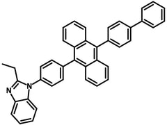 ant-biz-1254961-38-0-1-[4-(10-([1,1-biphenyl]-4-yl)anthracen-9-yl)phenyl]-2-ethyl-1H-benzo[d]imidazole chemical structure