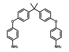 2,2-Bis[4-(4-aminophenoxy)phenyl]propane (BAPP) chemical structure, CAS 13080-86-9