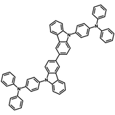 BCzTPA chemical structure, 4,4'-(9H,9'H-3,3'-Bicarbazole-9,9'-diyl)bis(N,N-diphenylaniline)