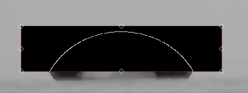 Edge detection of droplet using the edge detection algorithm