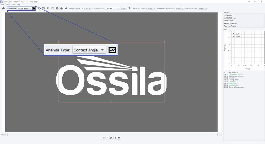 analysis type drop down menu