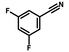 3,5-Difluorobenzonitrile chemical structure, CAS 64248-63-1