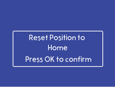 Reset arm position to home screen