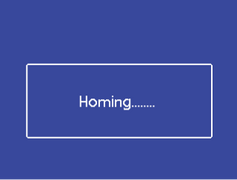 Message showing 'homing....'