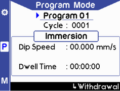 Program mode (immersion) - showing program 01