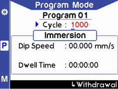 Program mode (immersion) - showing cycle 1000