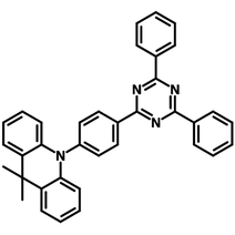 DMAC-TRZ, CAS Number 1628752-98-6, 10-(4-(4,6-Diphenyl-1,3,5-triazin-2-yl)phenyl)-9,9-dimethyl-9,10-dihydroacridine