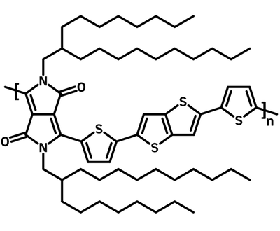 chemical structure of semiconducting polymer DPP-DTT