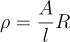 Equation resistance to resistivity: ρ=A*R/L