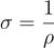 Equation resistivity to conductivity : σ=1/ρ