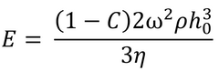 Equation for transition point between fluid thinning to evaporative thinning