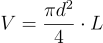 Equation for total volume displaced by roller