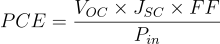 Equation - solar cell efficiency