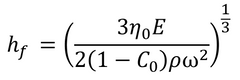 Equation for final dry film thickness from