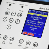 Ossila glove box control panel when completing a leak test