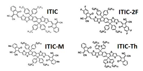 A selection of ITIC derivatives available from Ossila