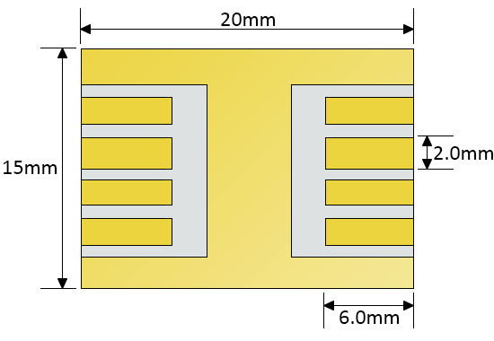 ITO photovoltaic substrate (8 pixel) schematic