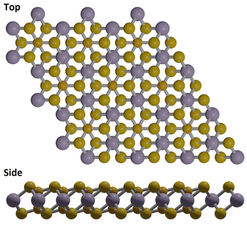 Manganese phosphorus triselenide - MnPSe3 crystal strcuture