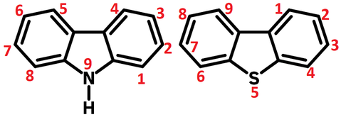 numbering of dibenzothiophene ring