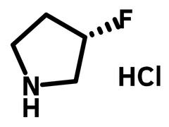 (S)-(+)-3-Fluoropyrrolidine hydrochloride chemical structure, CAS 136725-53-6