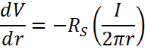 Sheet Resistance Formula Derivation Step 11 - Subsitute sheet resistance into the equation