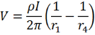 Sheet Resistance Formula Derivation Step 5 - calculate the voltage at any point