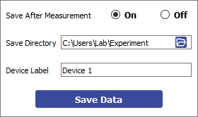 Option to save data after measurement