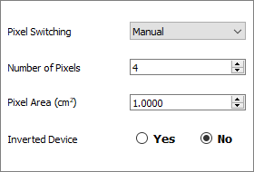 Manual pixel switching menu
