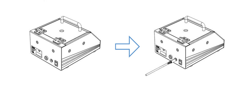 Connecting power adapter to power jack