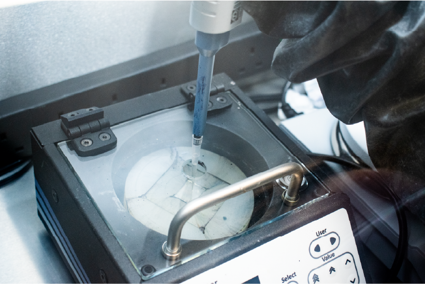 Substrate in spincoater