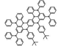 t-Bu-ν-DABNA - N7,N7,N13,N13,5,15-hexaphenyl-9,11-bis(4-(tert-butyl)phenyl)-5,9,11,15-tetrahydro-5,9,11,15-tetraaza-19b,20b-diboradinaphtho [3,2,1-de:1',2',3'-jk]pentacene-7,13-diamine chemical structure