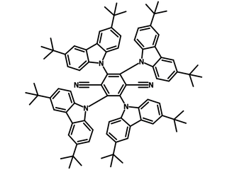 Chemical structure of 4CzTPN-tBu