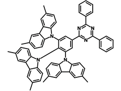 TmCZTRZ Chemical structure, Green dopant